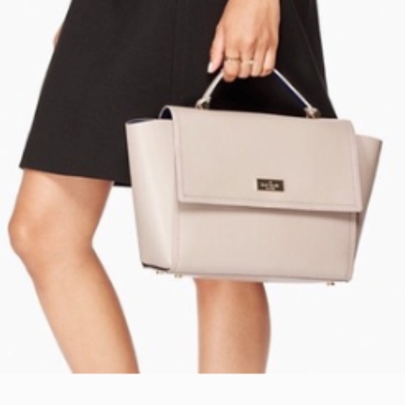 Kate Spade Crossbody Satchel Two Toned Nude & Navy - Picture 2 of 7